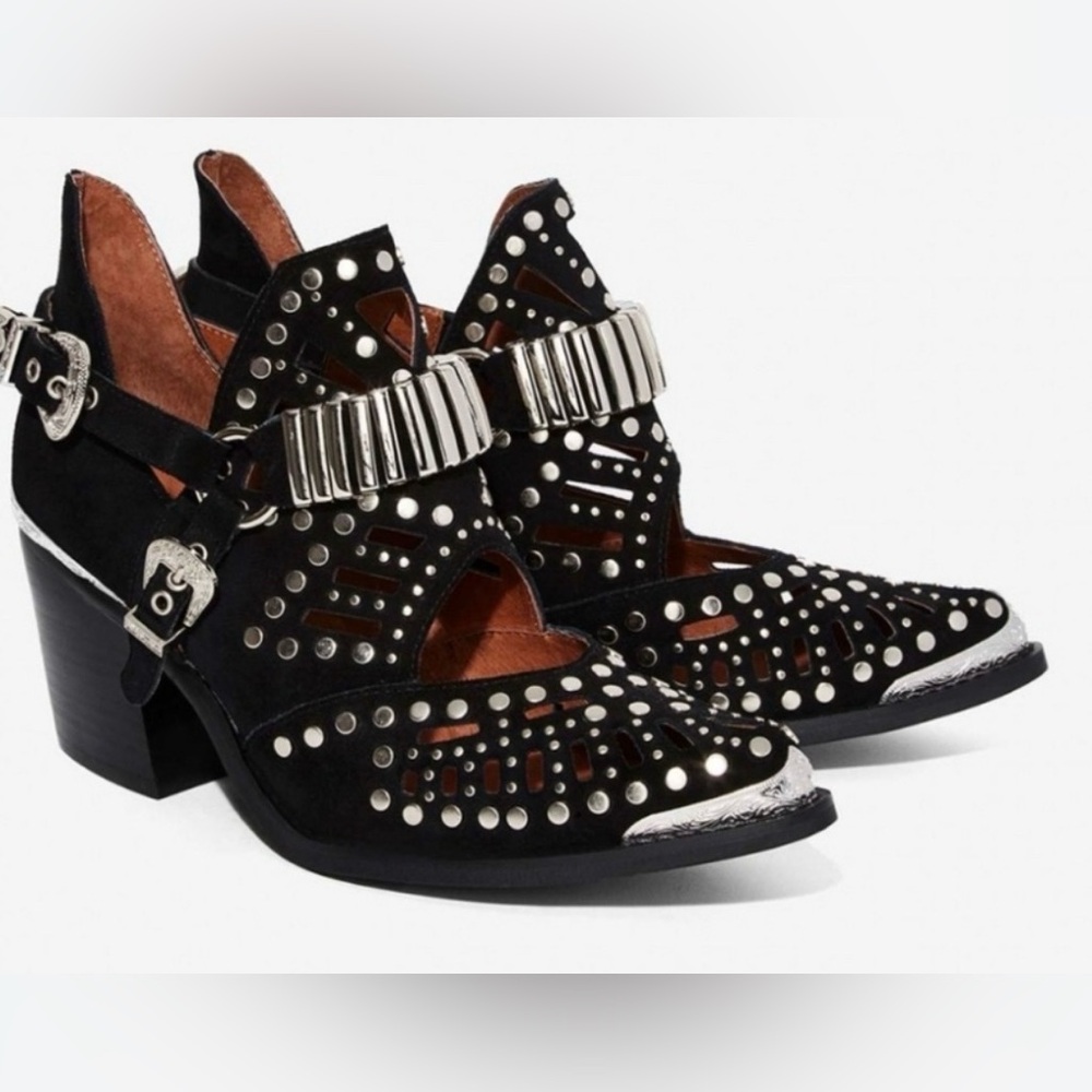 Jeffrey Campbell Calhoun Velvet Ankle Boots